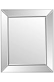 MirrorOutlet Espejo de Pared Biselado Veneciano de un Solo Borde para baño, 60 x 30 cm